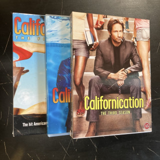 Californication - Kaudet 1-3 7DVD (VG-VG+/VG+) -tv-sarja-