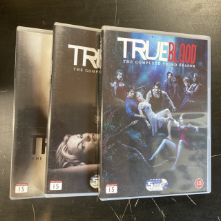 True Blood - Kaudet 1-3 15DVD (VG+/M-) -tv-sarja-