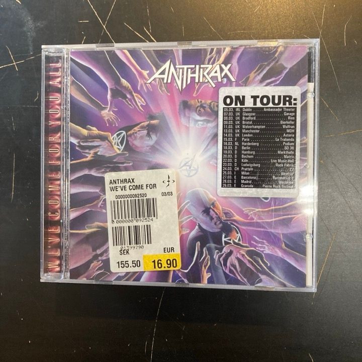 Anthrax - We've Come For You All CD (VG+/VG+) -thrash metal-