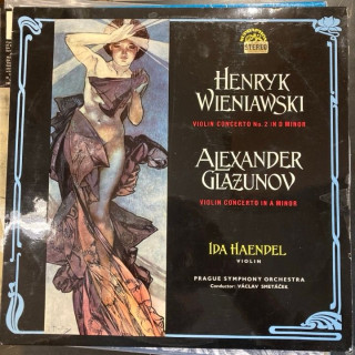 Ida Haendel - Wieniawski: Violin Concerto No.2 / Glazunov: Violin Concerto In A Minor (CSK/1968) LP (VG+-M-/VG+) -klassinen-