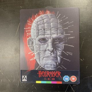 Hellraiser 1-3 (arrow video) (steelbook) Blu-ray (M-/M-) -kauhu- (ei suomenkielistä tekstitystä)