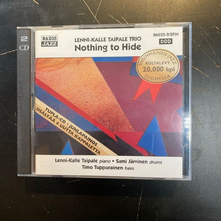 Lenni-Kalle Taipale Trio - Nothing To Hide (juhlapainos) 2CD (VG+-M-/M-) -jazz-