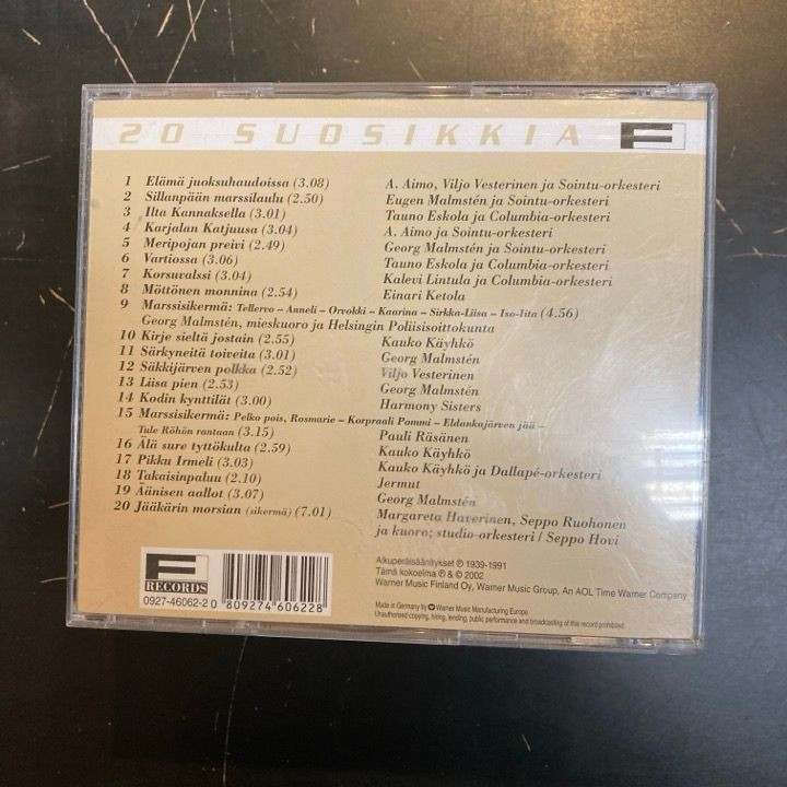 V/A - 20 suosikkia (Elämä juoksuhaudoissa) CD (VG+/M-)