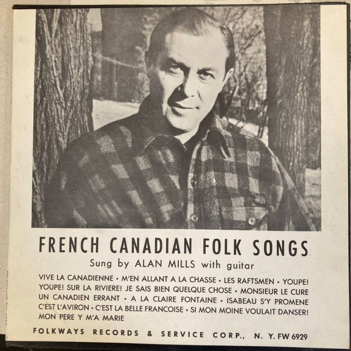 Alan Mills - French Canadian Folk Songs (US/1952) 10'' LP (VG+-M-/M-) -folk-