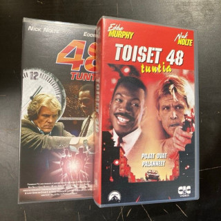 48 tuntia / Toiset 48 tuntia 2xVHS (VG+/M-) -toiminta-