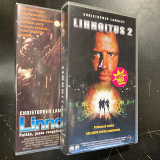 Linnoitus 1-2 2xVHS (VG+/M-) -toiminta/sci-fi-