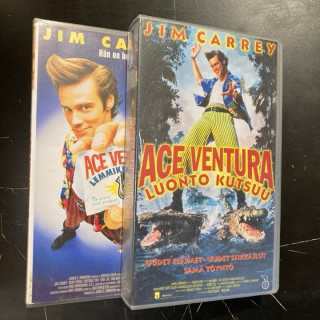 Ace Ventura 1-2 2xVHS (VG+/M-) -komedia-