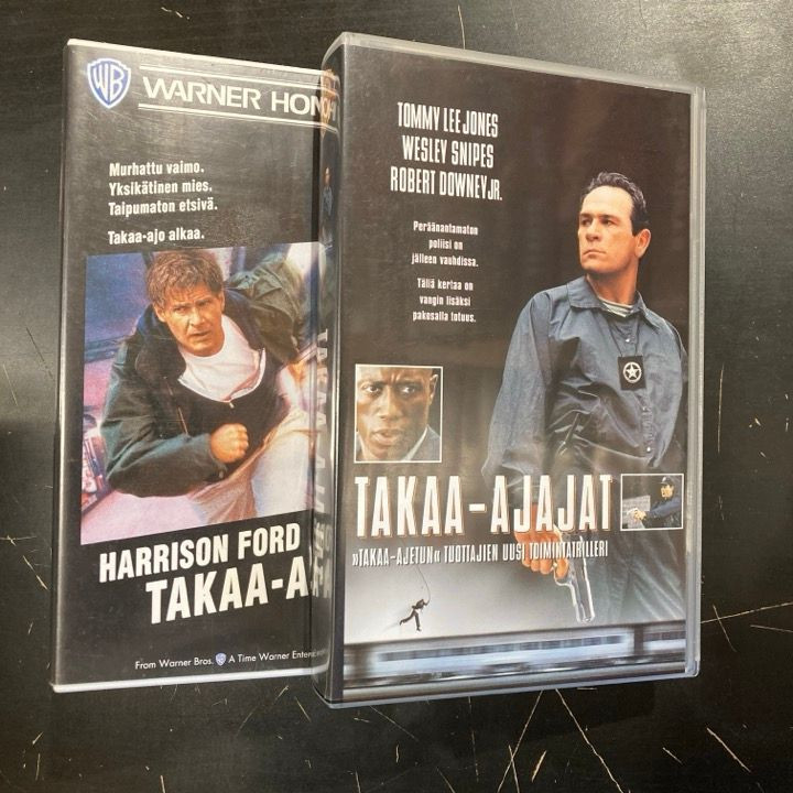 Takaa-ajettu / Takaa-ajajat 2xVHS (VG+/M-) -toiminta-