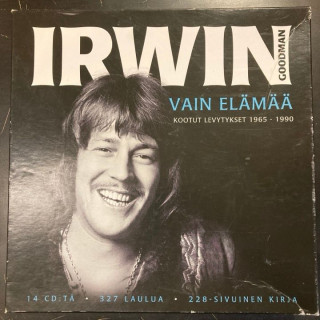 Irwin Goodman - Vain elämää (kootut levytykset 1965-1990) 14CD+kirja (M-/VG+) -pop rock-