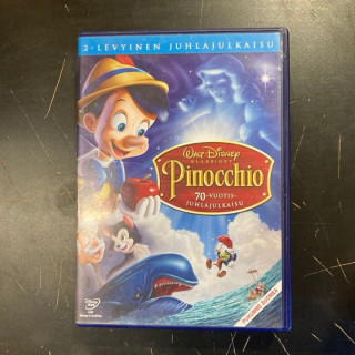 Pinocchio (1940) (70-vuotisjuhlajulkaisu) 2DVD (VG+/M-) -animaatio-