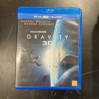 Gravity Blu-ray 3D+Blu-ray (VG+-M-/VG+) -jännitys/sci-fi-