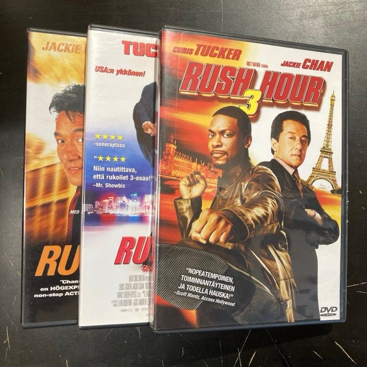 Rush Hour 1-3 3DVD (VG/M-) -toiminta/komedia-