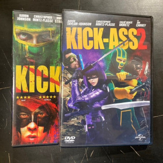 Kick-Ass 1-2 2DVD (VG+/M-) -toiminta/komedia-