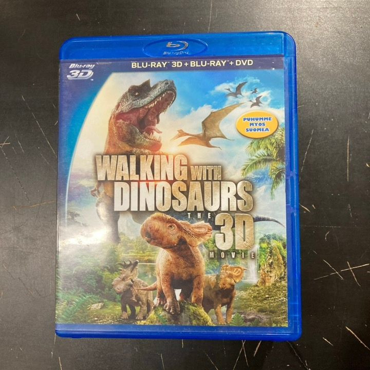 Walking With Dinosaurs - The 3D Movie Blu-ray 3D+Blu-ray+DVD (VG-VG+/M-) -animaatio-