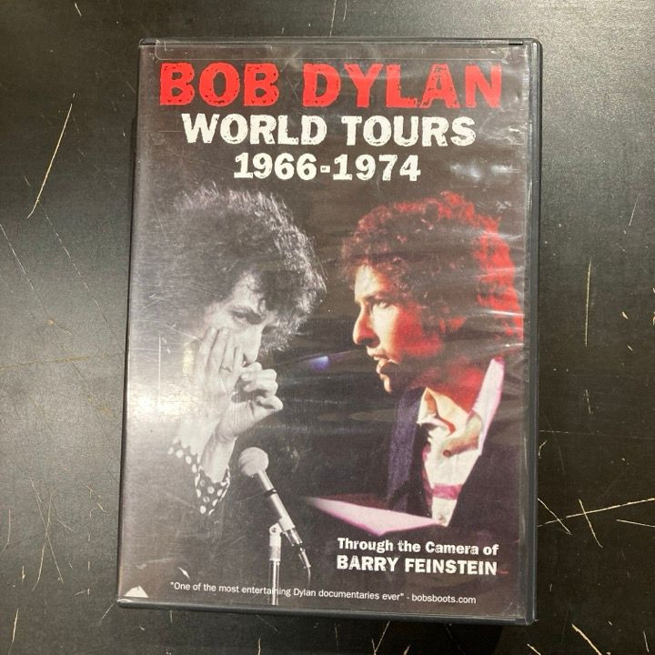 Bob Dylan - World Tours 1966-1974 DVD (VG+/VG+) -dokumentti- (ei suomenkielistä tekstitystä)