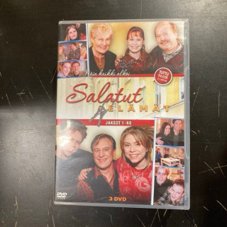 Salatut elämät - Jaksot 1-40 3DVD (VG/M-) -tv-sarja-