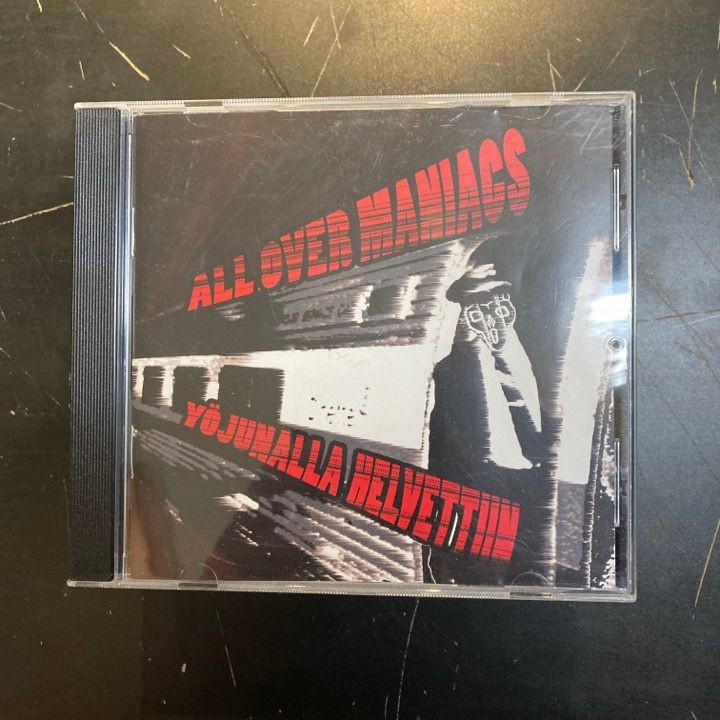 All Over Maniacs - Yöjunalla helvettiin CD (VG+/VG+) -punk rock-