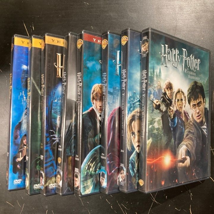 Harry Potter - koko elokuvasarja 8DVD (VG-VG+/M-) -seikkailu-