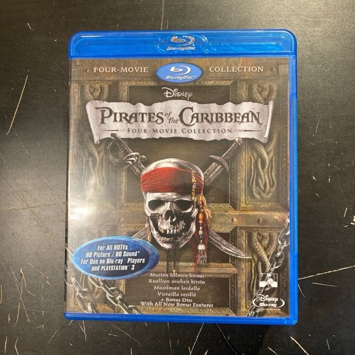 Pirates Of The Caribbean - Four-Movie Collection (1-4) Blu-ray (M-/M-) -seikkailu-