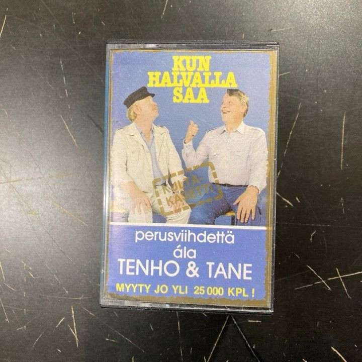 Tenho & Tane - Kun halvalla saa C-kasetti (VG+/VG+) -komedia-