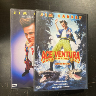 Ace Ventura 1-2 2DVD (VG-VG+/VG+) -komedia-