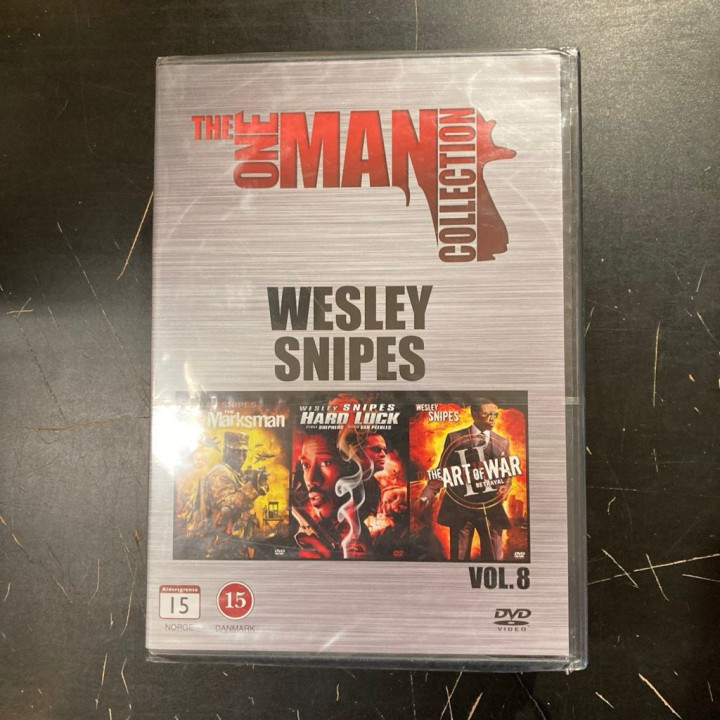 Wesley Snipes - The One Man Collection (The Marksman / Hard Luck / The Art Of War II) 3DVD (avaamaton) -toiminta-