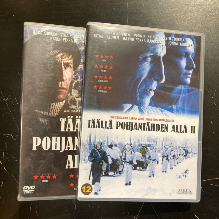 Täällä Pohjantähden alla 1-2 2DVD (VG+-M-/M-) -draama/sota-