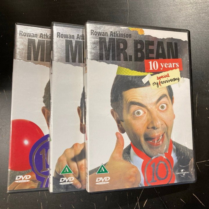 Mr. Bean 10 Years - Vol 1-3 3DVD (VG/M-) -tv-sarja-