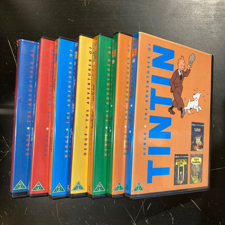 Tintin seikkailut - koko sarja 7DVD (VG+-M-/VG+) -tv-sarja-