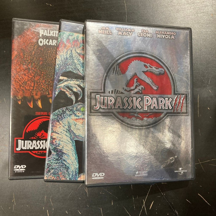 Jurassic Park 1-3 3DVD (VG/VG+) -seikkailu-