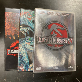 Jurassic Park 1-3 3DVD (VG+-M-/VG+-M-) -seikkailu-