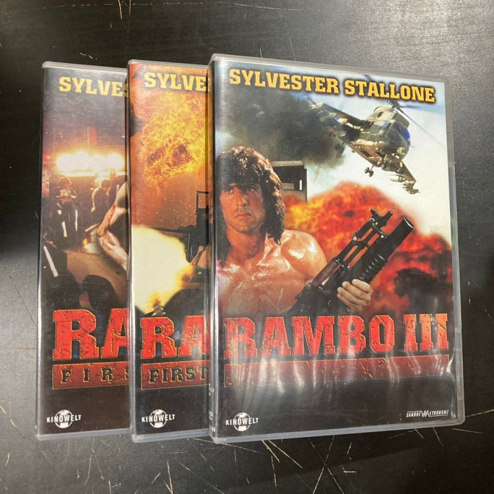 Rambo 1-3 3DVD (VG+/M-) -toiminta-