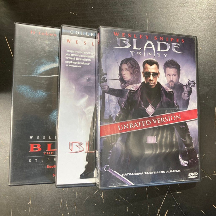 Blade trilogia 4DVD (VG-VG+/VG+) -toiminta/kauhu-