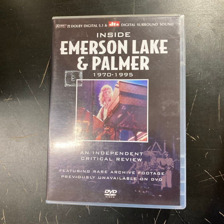 Emerson, Lake & Palmer - Inside Emerson, Lake & Palmer 1970-1995 DVD (VG/VG+) -dokumentti- (ei suomenkielistä tekstitystä)