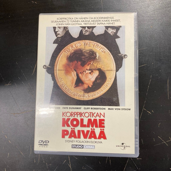 Korppikotkan kolme päivää DVD (VG/M-) -jännitys-