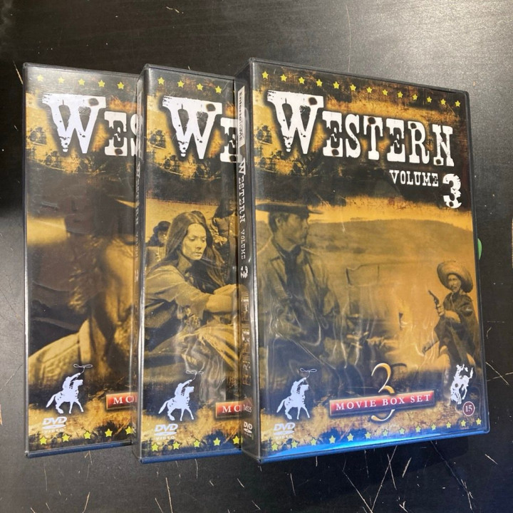 Western Collection 1-3 9DVD (VG-VG+/M-) -western- (ei suomenkielistä tekstitystä/ruotsinkielinen tekstitys)