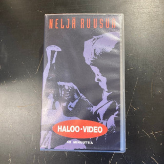 Neljä Ruusua - Haloo-video VHS (VG+/M-) -pop rock-