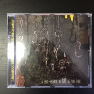 Aceptic Goitre / ATXXX - Gangrenous Mass From Axe & Hook Ejaculation CD (VG+/M-) -death metal/grindcore-