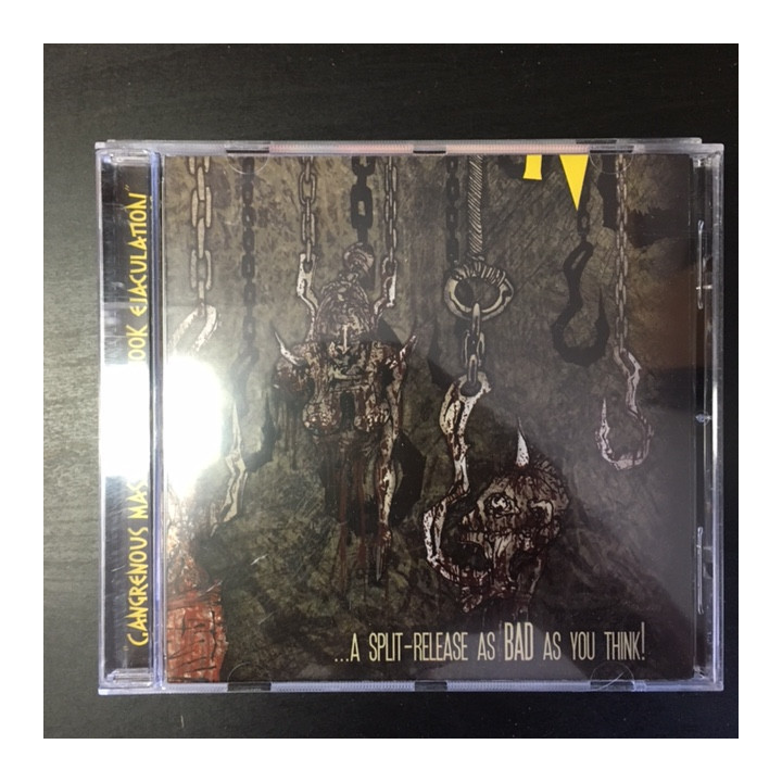 Aceptic Goitre / ATXXX - Gangrenous Mass From Axe & Hook Ejaculation CD (VG+/M-) -death metal/grindcore-