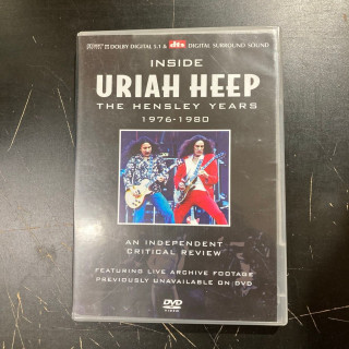 Uriah Heep - Inside Uriah Heep (The Hensley Years 1976-1980) DVD (VG/VG+) -dokumentti- (ei suomenkielistä tekstitystä)