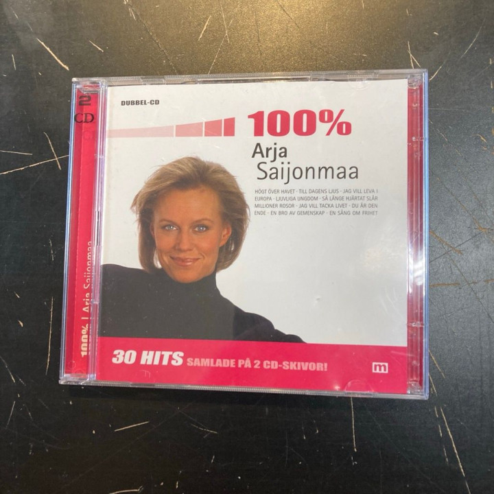 Arja Saijonmaa - 100% 2CD (VG+-M-/VG+) -iskelmä-