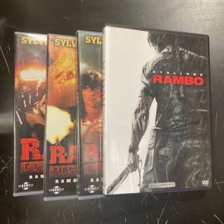 Rambo 1-4 4DVD (VG+-M-/M-) -toiminta-