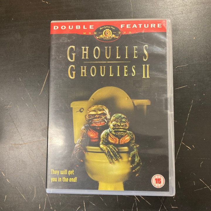 Ghoulies 1-2 DVD (VG/VG+) -kauhu- (ei suomenkielistä tekstitystä)