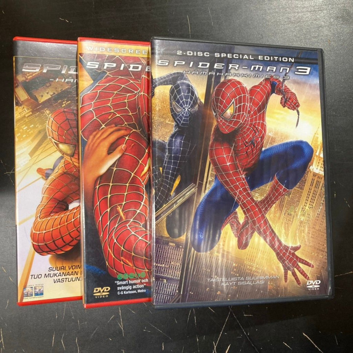 Spider-Man - Hämähäkkimies 1-3 5DVD (VG+-M-/M-) -toiminta-