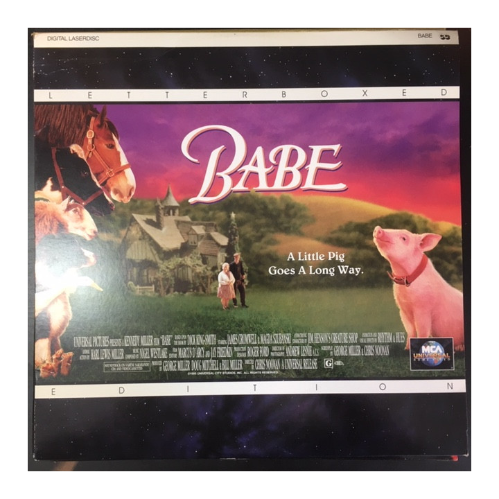 Babe LaserDisc (VG+/VG+) -komedia/draama-