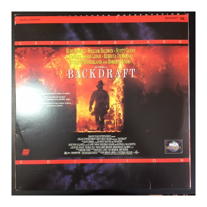 Backdraft LaserDisc (VG+/VG+) -toiminta/draama-