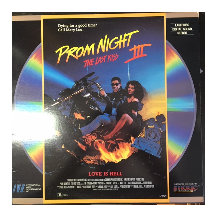Prom Night III - The Last Kiss LaserDisc (VG+/VG+) -kauhu-