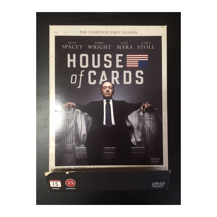 House Of Cards - Kausi 1 4DVD (VG/VG+) -tv-sarja-