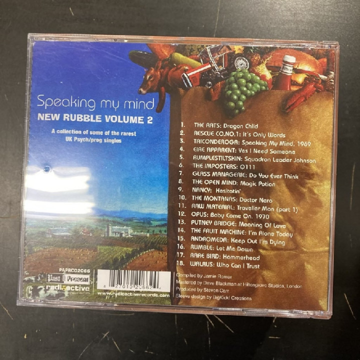 V/A - Speaking My Mind (New Rubble Volume 2) CD (VG/VG+)
