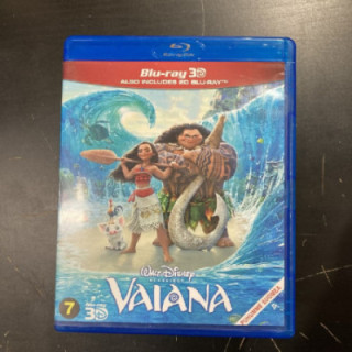 Vaiana Blu-ray 3D+Blu-ray (VG+-M-/M-) -animaatio-